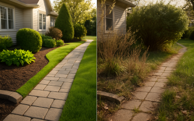 Onverzorgde of verwaarloosde tuinen voorkomen